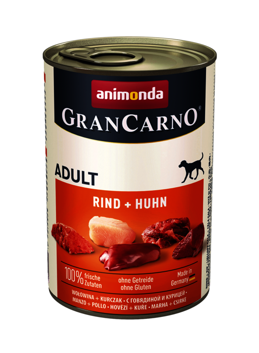 Animonda GranCarno Adult Rind + Huhn felnőtt konzerv kutyaeledel marha + csirke 400 g-os