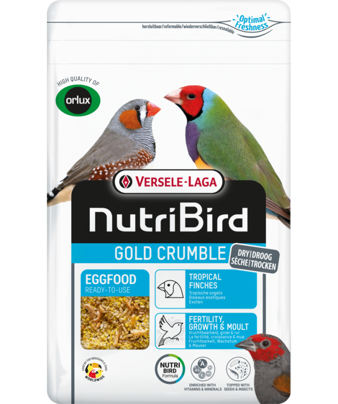 Versele-Laga NutriBird Gold Crumble Eggfood tojásos lágyeleség trópusi pintyeknek 1 kg-os