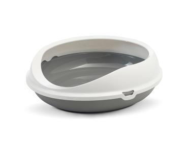 Savic Figaro ovális cicawc szürke-fehér 55x48,5x15,5 cm-es 0268