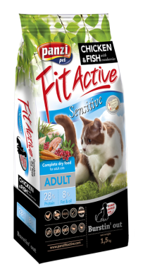 Panzi FitActive Sensitive Adult - felnőtt érzékeny gyomrú macska száraz eledel 1,5 kg-os