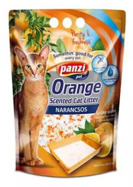 Panzi Orange narancsos szilikonos macskaalom 3,8 literes