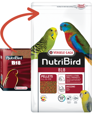 Versele-Laga NutriBird B18 pellet eledel kistestű tenyész papagájoknak 3 kg-os