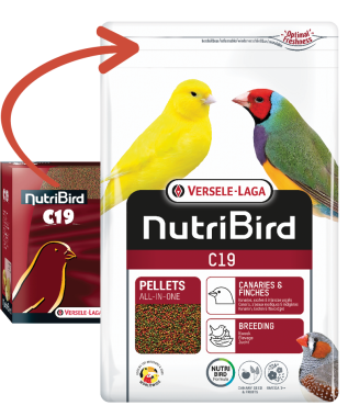 Versele-Laga NutriBird C19 pellet eledel tenyész pintyeknek és kanáriknak 3 kg-os