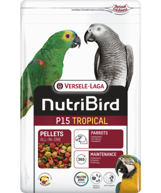 Versele-Laga NutriBird P15 Tropical trópusi gyümölcsös pellet eledel óriás papagájoknak 3 kg-os