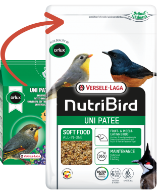 Versele-Laga NutriBird Uni Patee teljesértékű lágyeleség gyümölcs és rovar evő madarknak 1 kg-os