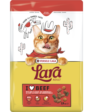 Versele-Laga Lara Adult with Beef flavour felnőtt macska száraz eledel marhás 1,9 kg-os