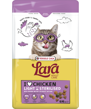 Versele-Laga Lara Adult Sterilized with Chicken felnőtt ivartalanított macskaeledel csirkés 0,95 kg