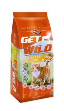 Panzi GetWild Cat Adult Fish&Lamb-felnőtt macskaeledel Hal&Bárány 15 kg-os