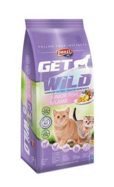 Panzi GetWild Cat Junior Fish&Lamb-kölyök macskaeledel Hal&Bárány 15 kg-os