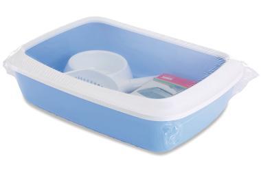 Savic Iriz Starter Kit kezdő cicawc szett fehér - kék 42x31x12,5 cm-es 2002
