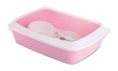 Savic Iriz Starter Kit kezdő cicawc szett fehér - pink 42x31x12,5 cm-es 2002