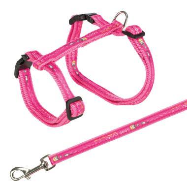 Trixie cicahám + póráz textil 34-57 cm/ 13 mm-es 41893