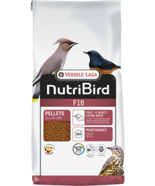 Versele-Laga NutriBird F16 pellet eledel kistestű gyümölcs és rovarevő madaraknak 10 kg-os