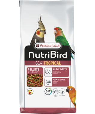 Versele-Laga NutriBird G14 Tropical trópusi gyümölcsös pellet eledel közepes papagájoknak 10 kg-os