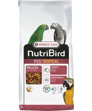 Versele-Laga NutriBird P15 Tropical trópusi gyümölcsös pellet eledel óriás papagájoknak 10 kg-os