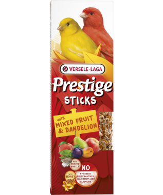 Versele-Laga Prestige Sticks kanárinak vegyes gyümölccsel és pitypanggal 2 db-os