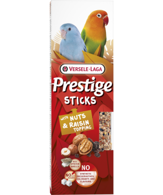 Versele-Laga Prestige Sticks hullámos papagájnak dióval és mazsolával 2 db-os