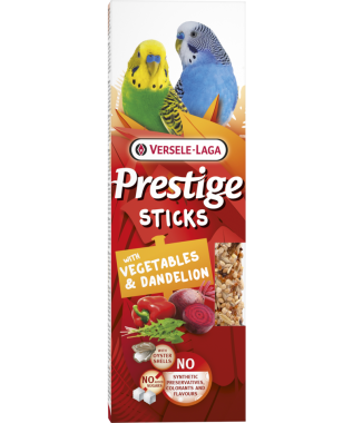 Versele-Laga Prestige Sticks hullámos papagájnak zöldségekkel és pitypanggal 2 db-os