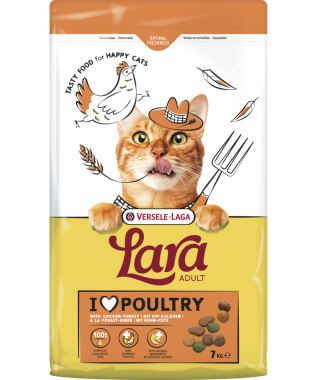 Versele-Laga Lara Adult with Turkey-Chicken felnőtt macska száraz eledel pulykás-csirkés 7 kg-os