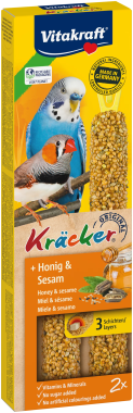 Vitakraft Kräcker méz & szezámmag hullámos papagájoknak és pintyeknek 2 db-os