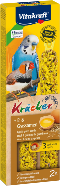 Vitakraft Kräcker tojás & fűmag hullámos papagájoknak és pintyeknek 2 db-os