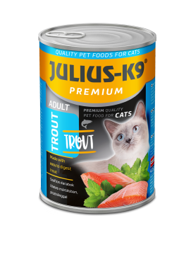 Julius-K9 Adult Trout felnőtt konzerv macskaaeledel pisztránggal 415 g-os