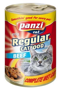 Panzi Regular CatFood Beef marhás konzerv macskaeledel 415 g-os
