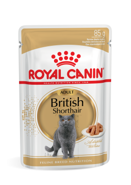 RoyalCanin British Shorthair Adult - Brit rövidszőrű felnőtt macska nedves alutasakos eledel 85 g-os