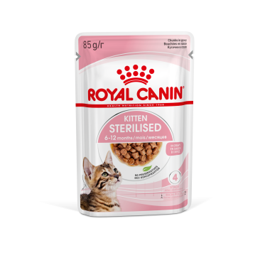 RoyalCanin Kitten Sterilised Gravy - ivartalanított kölyök macska szószos alutasakos eledel 85 g-os