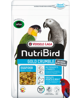 Versele-Laga NutriBird Gold Crumble Eggfood tojásos lágyeleség közepes és óriáspapagájoknak 800 g-os