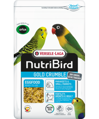 Versele-Laga NutriBird Gold Crumble Eggfood tojásos lágyeleség kistestű papagájoknak 1 kg-os