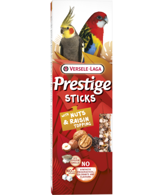 Versele-Laga Prestige Sticks nagy papagájnak dióval és mazsolával 2 db-os