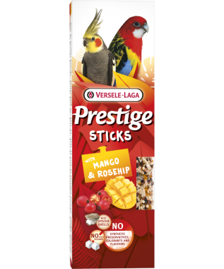 Versele-Laga Prestige Sticks nagy papagájnak mangóval és csipkebogyóval 2 db-os