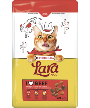 Versele-Laga Lara Adult with Beef flavour felnőtt macska száraz eledel marhás 0,95 kg-os