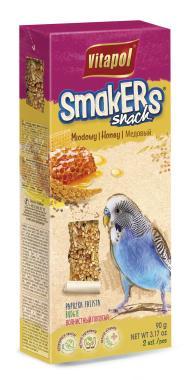 Vitapol SmakERs snack rúd hullámos papagájoknak mézes 2 db-os 90 g-os