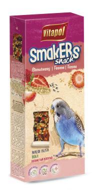 Vitapol SmakERs snack rúd hullámos papagájoknak epres 2 db-os 90 g-os